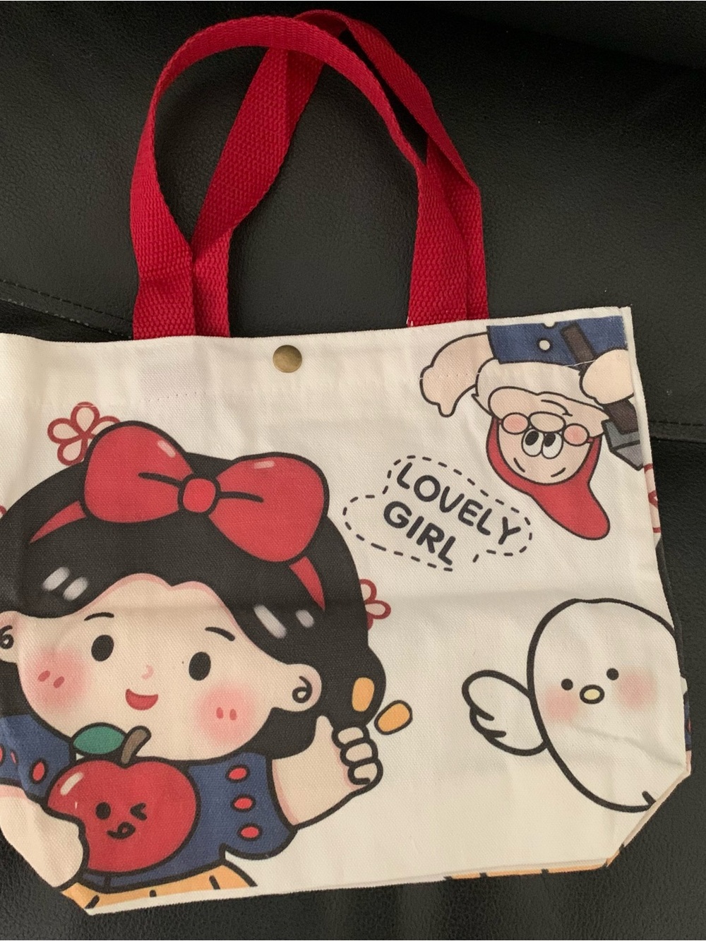 Snow White Canvas Tote Bag - Picture 2 of 4